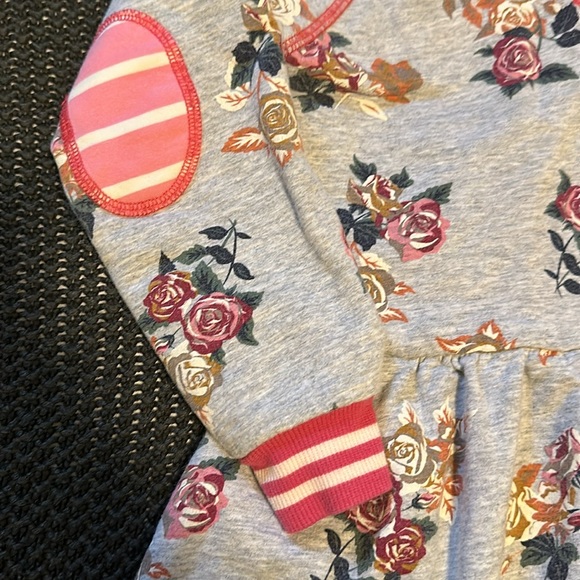 Matilda Jane Moments With You Lazy Sunday Hooded Dress Girls Size 6 Roses Hoodie - Picture 3 of 5